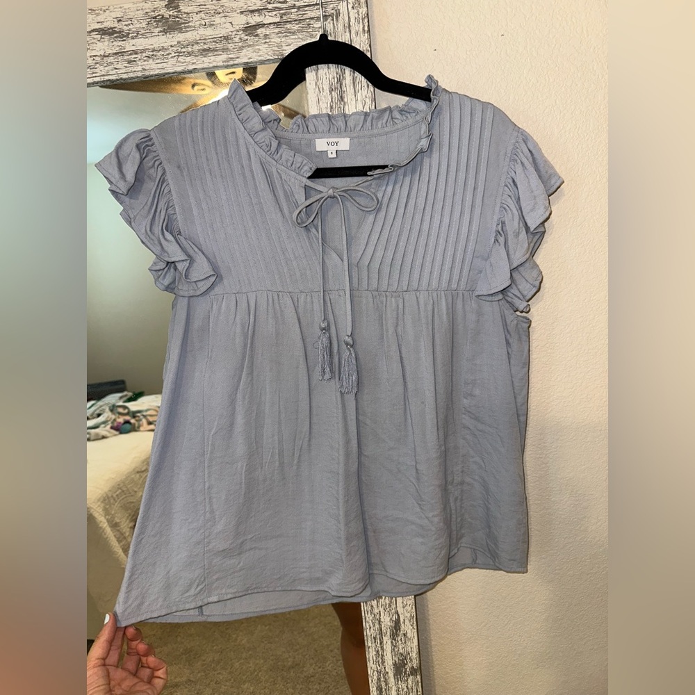 Francesca's Light Blue Blouse